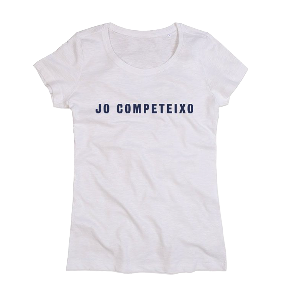 Camiseta entallada Jo compateixo Blanca