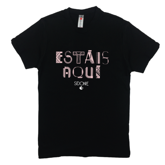 Camiseta Estáis aquí Negra