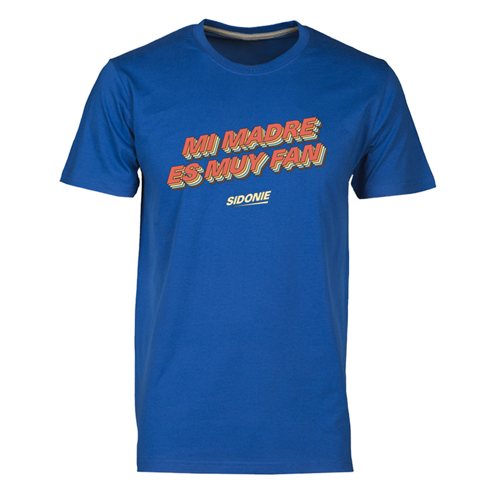 Camiseta Mi madre es muy fan Azul