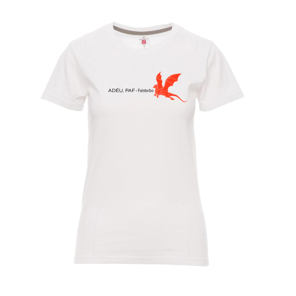 Camiseta entallada Adéu, Paf Blanca