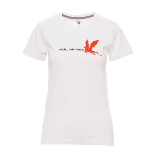 Camiseta entallada Adéu, Paf Blanca
