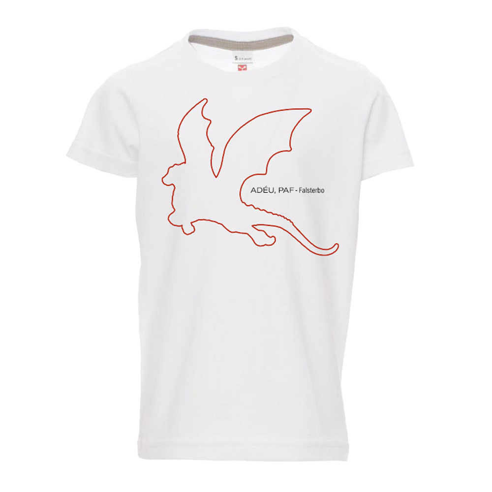 Camiseta Adéu, Paf silueta Blanca Infantil
