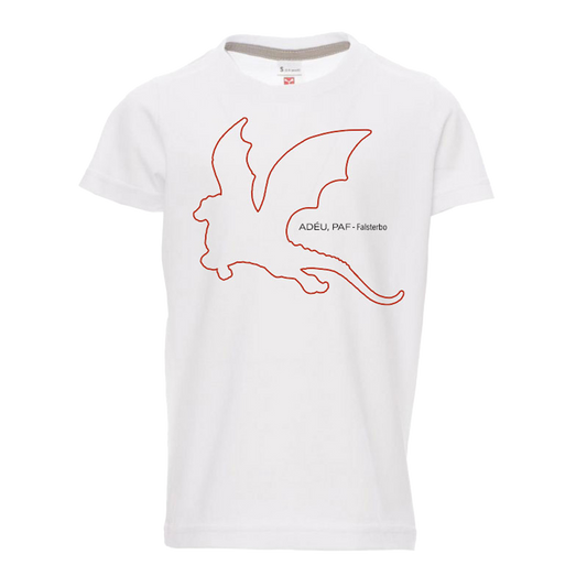 Camiseta Adéu, Paf silueta Blanca Infantil