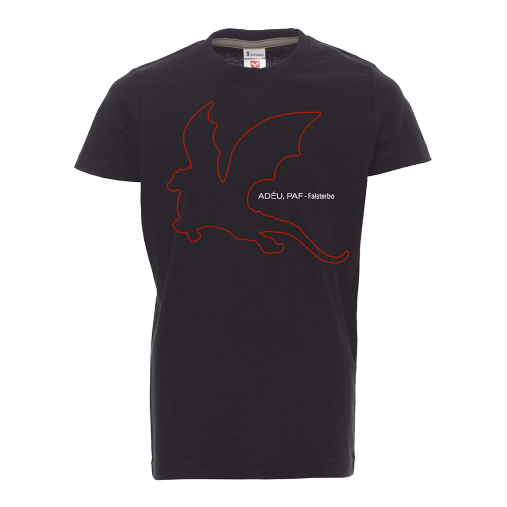 Camiseta Adéu, Paf silueta Negra Infantil