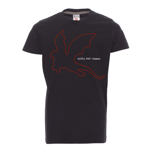 Camiseta Adéu, Paf silueta Negra Infantil