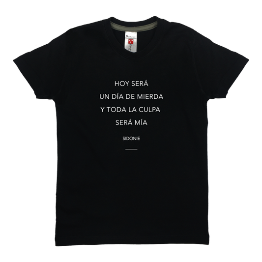 Camiseta entallada Un día de mierda Negra