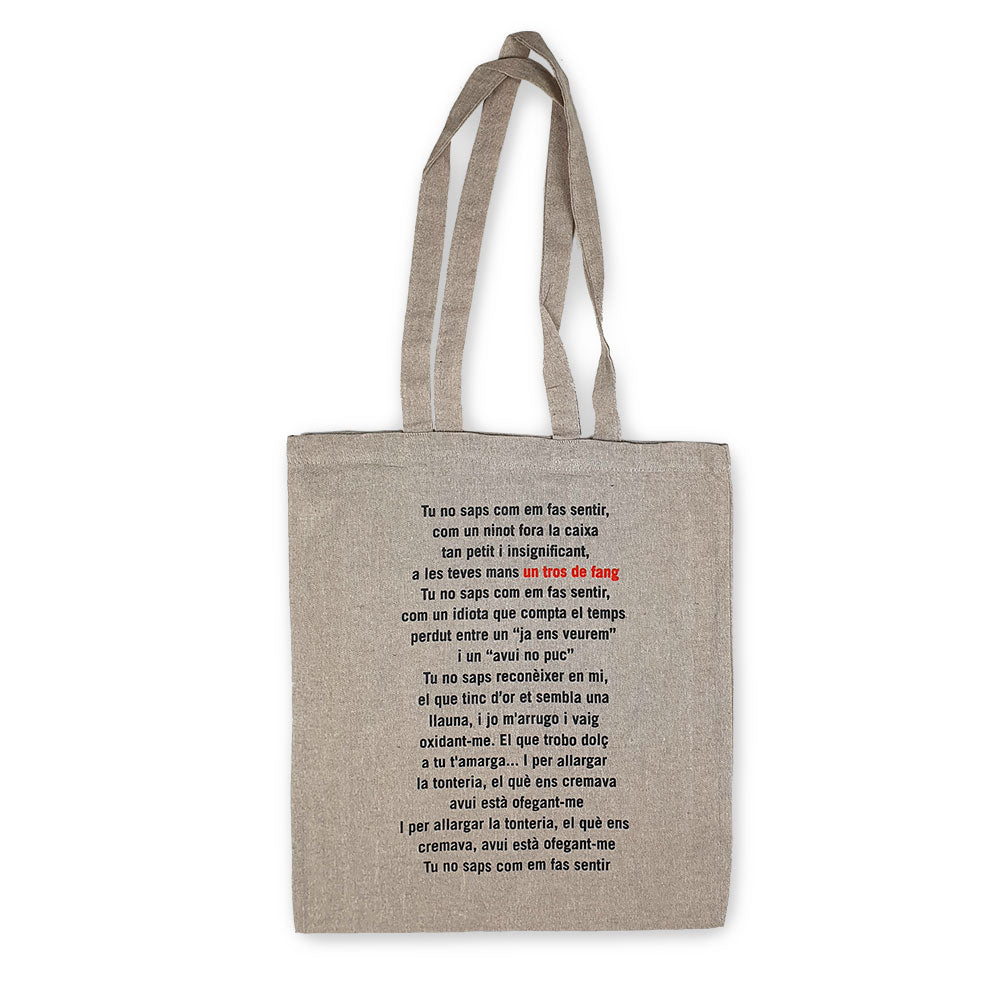 Tote bag Un tros de fang Blanco natural