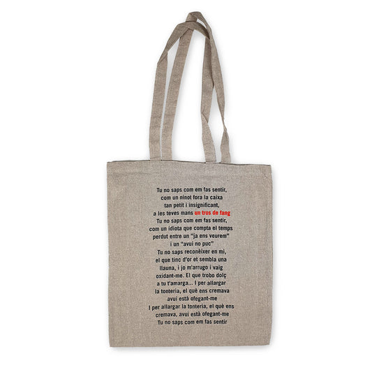 Tote bag Un tros de fang Blanco natural