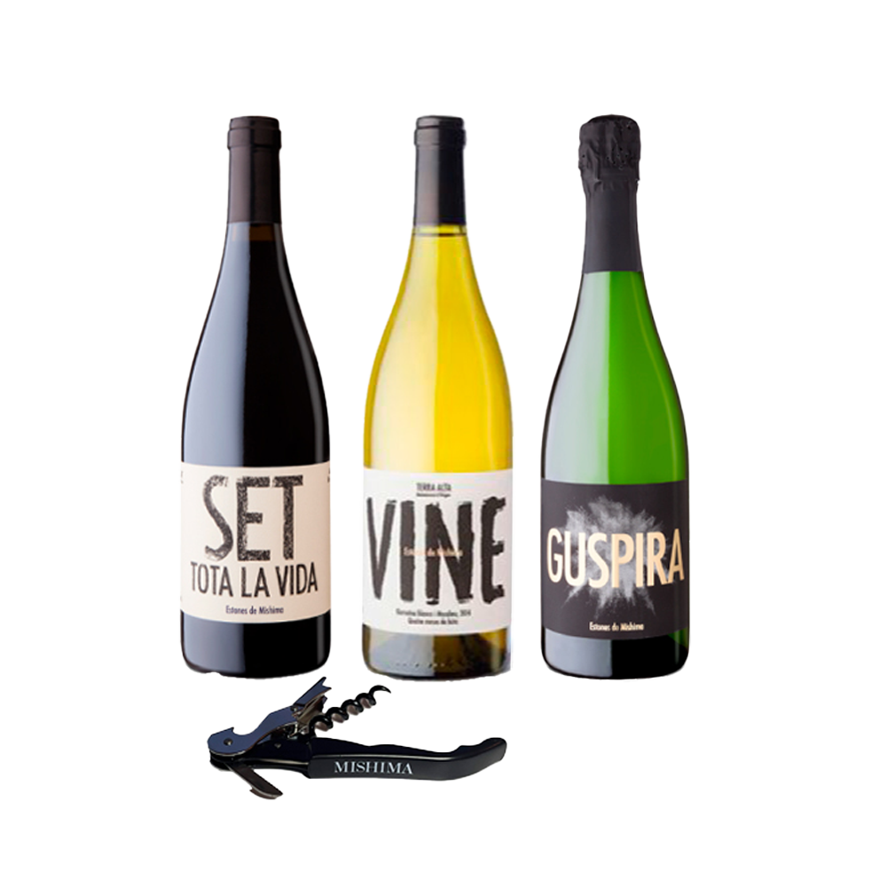 Pack Bodega Mishima: Vine + Set tota la vida + Guspira + Sacacorchos