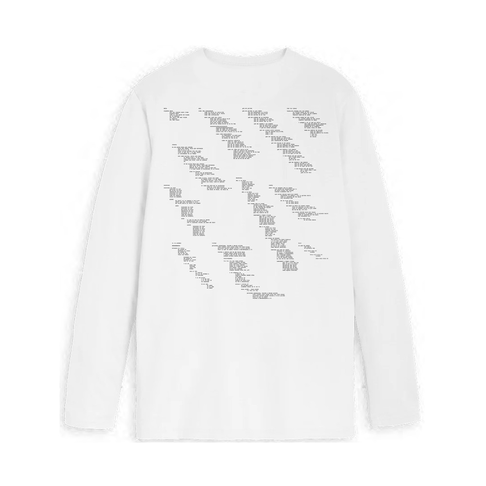 Camiseta manga larga Lyrics Blanca