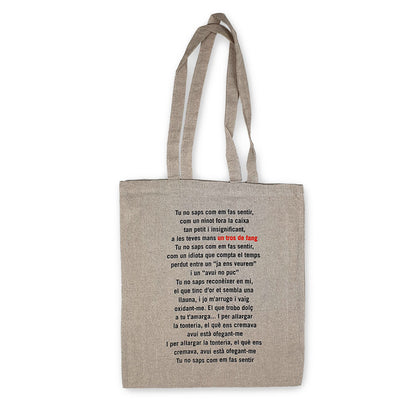 Tote bag Un tros de fang Blanco natural