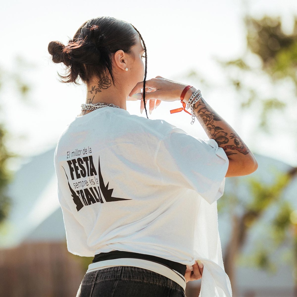 Camiseta “El millor de la FESTA sempre és la TRALLA”